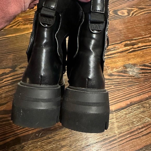 AKIRA Black RHINESTONE Women's combat Boots - Picture 5 of 7